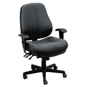 Homeroots.co 372330 Adjustable Charcoal Fabric Office Chair With Tilt 