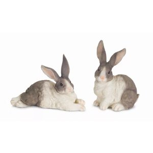 Melrose 74273DS Rabbit (set Of 2) 9.5h, 12h Resin