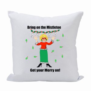 Creative 104430 Pillow 16x16 Mistletoemerry On