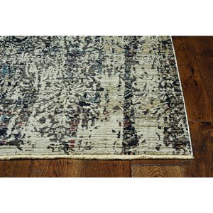 Homeroots.co 374834 27 X 91 Grey Polyester Rug