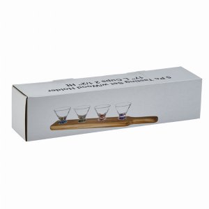 Creative 15458 5 Pc Tasting Set With Wood Holder, 17