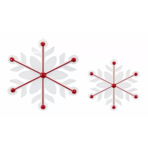 Melrose 80416DS Snowflake (set Of 2) 16h, 22h Iron