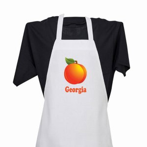 Creative 102160 Peach Apron - Full Length Cottonpoly Twill