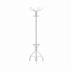 Homeroots.co 332683 18 X 18 X 70 White  Metal  Coat Rack