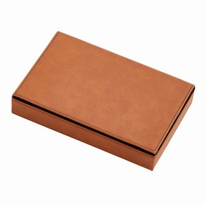 Creative 2340 Leatherette 2 Card Deck Set Caramel, 5 X 7.7