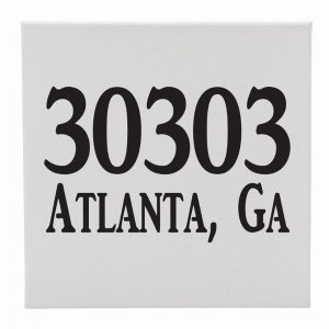 Creative 102355 Canvas 12x12 Zip Code (location)