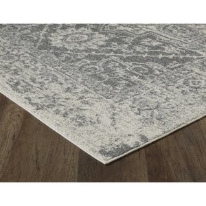 Homeroots.co 374664 2' X 7' Grey Polypropylene Area Rug