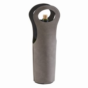 Creative 2311 Leatherette Wine Holder, Grey 14.5 H