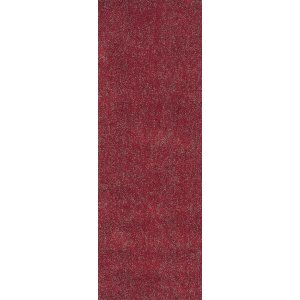 Homeroots.co 353888 2' X 7' Runner Polyester Red Heather Area Rug