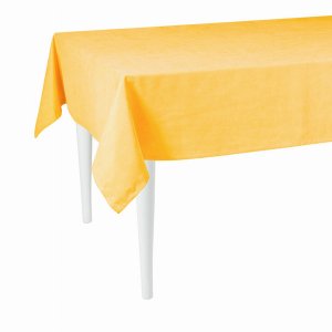 Homeroots.co 376834 120 Merry Christmas Rectangle Tablecloth In  Yello