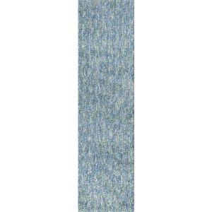 Homeroots.co 353892 2' X 7' Runner Polyester Seafoam Heather Area Rug