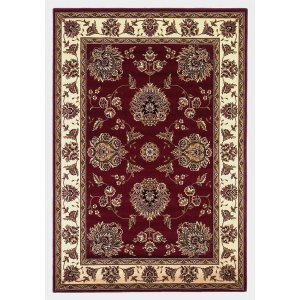 Homeroots.co 353569 2' X 8' Red Or Ivory Floral Bordered Runner Rug