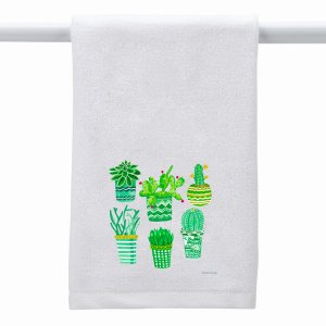 Creative 103450 White Towel Succulents