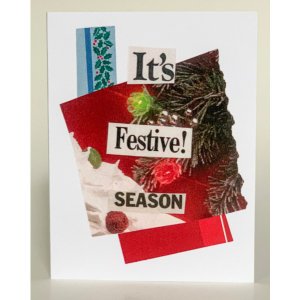 Barnes SQ3282611 It's Festive Season Greeting Card (pack Of 6)