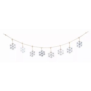 Melrose 72145DS Snowflake Garland (set Of 4) 72l Metal