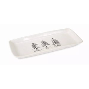 Melrose 76113DS Tree Platter (set Of 2) 13l X 5.5h Stoneware