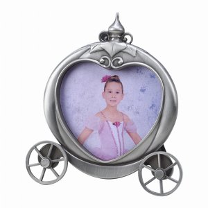 Creative 23477 3.5 X 3.5 Frame Pumpkin Coach, Pewter Finish