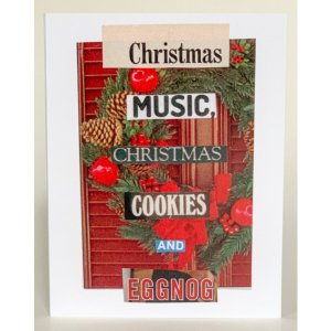 Barnes SQ8601735 Christmas Music, Christmas Cookies, And Eggnog Greeti