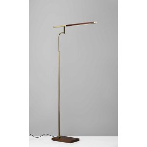 Homeroots.co 372508 Thin Silhouette Adjustable Led Floor Lamp With Wal