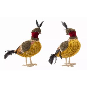 Melrose 81519DS Quail (set Of 2) 5l X 12.5h Foamfabric