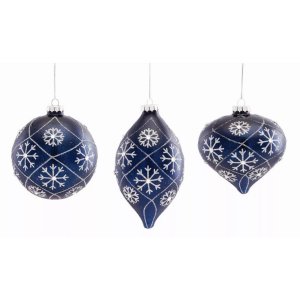 Melrose 80898DS Ornament (set Of 6) 4.5h, 4.75h, 6h Glass