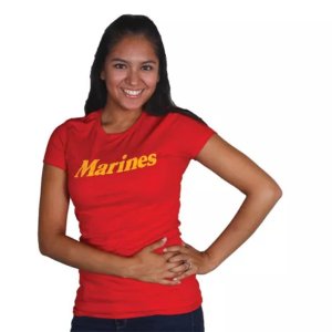 Fox 64-094 M Women's Cotton Tee Marines - Red Medium