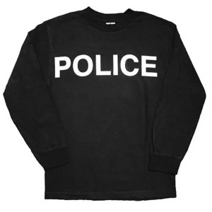 Fox 64-648 XXL Police Long Sleeve T-shirt Black 2xl