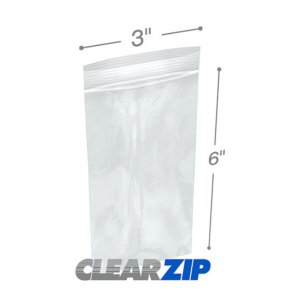 International CZ20306 Clearzip Lock Top Bags  3 X 6 2 Mil