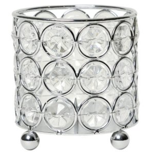 All HG1000-CHR Elegant Designs Elipse Crystal Decorative Flower Vase, 