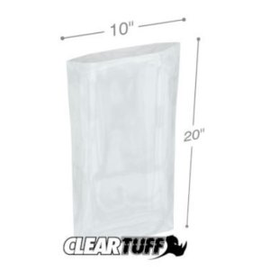 International PB11020 Flat Poly Bags  10 X 20 1.25 Mil