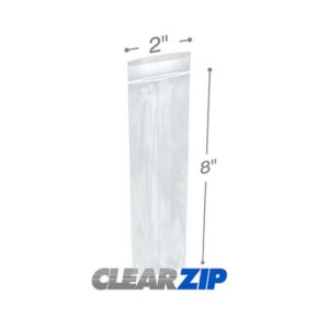 International CZ20208 Clearzip Lock Top Bags  2 X 8 2 Mil