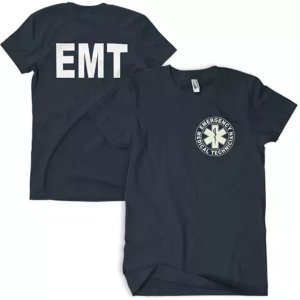 Fox 64-621 XXXL Emt T-shirt Navy 2-sided White Imprint - 3xl