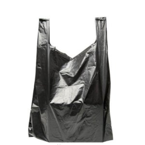 International MB-T-28BLK Black T-shirt Bags 0.65 Mil  18 X 8 X 28