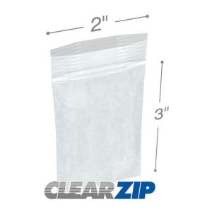 International CZPP20203 Clarity Polypropylene Zipper Locking Bags  2 X