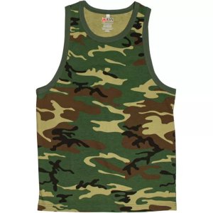 Fox 64-74 XL Mens Tank Top Woodland Camouflage Xl