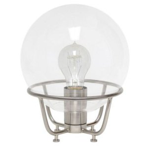 All LHT-5032-BN Lalia Home Old World Globe Glass Table Lamp, Brushed N