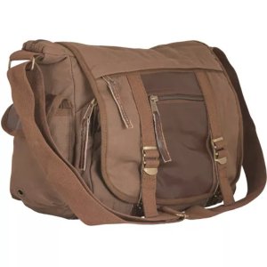 Fox 43-28 Deluxe Concealed-carry Messenger Bag - Vintage Olive Brown