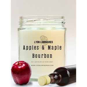 Lyon 9-AMB-1 Apples  Maple Bourbon Soy Blend Candle