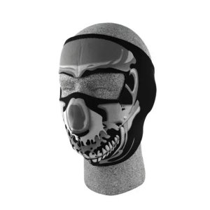 Fox 72-637 Neoprene Thermal Face Mask - Chrome Skull