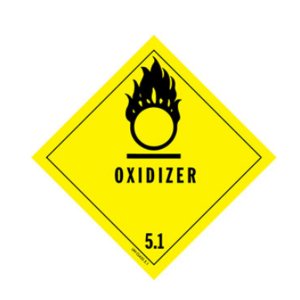 International HML410 D.o.t. Oxidizer Label For Transportation Of Hazar