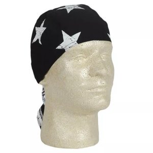 Fox 83-613 Headwrap 12 Pack - Black  White Vintage Flag