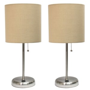 All LC2002-TAN-2PK Limelights Stick Lamp With Usb Charging Port And Fa