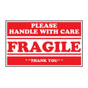 International SCL536 Fragile Please Handle With Care 5 X 3 Warning Lab