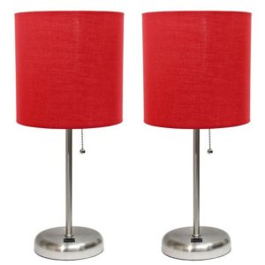 All LC2002-RED-2PK Limelights Stick Lamp With Usb Charging Port And Fa