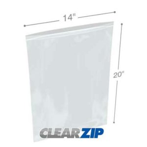 International CZ41420 Clearzip Lock Top Bags  14 X 20 4 Mil