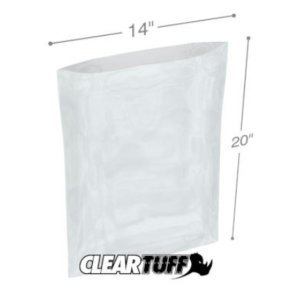 International PB11420 Flat Poly Bags  14 X 20 1.25 Mil