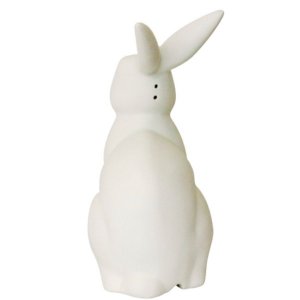 All LT3058-WHT Simple Designs Porcelain Bunny Rabbit Shaped Animal Lig