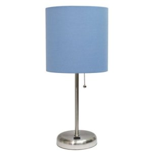 All LT2044-BLU Limelights Stick Lamp With Usb Charging Port And Fabric