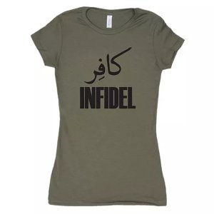 Fox 64-098 XXL Women's Cotton Tee Infidel - Olive Drab 2xl