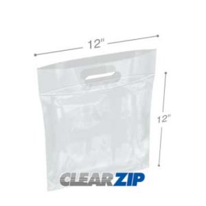 International CZD1212 Zipper Locking Handle Bags 12 X 12 3 Mil  1 Gall